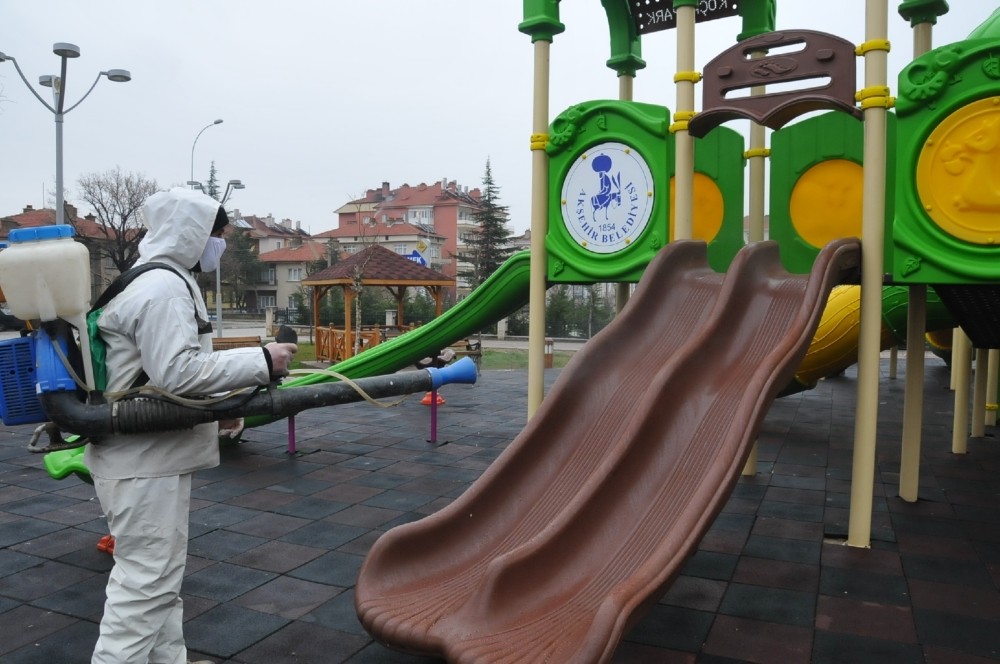 Akşehir dezenfekte ediliyor 