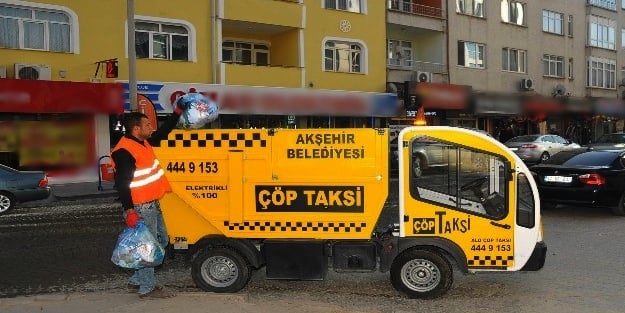Akşehir’de ''Çöp Taksi'' hizmete girdi