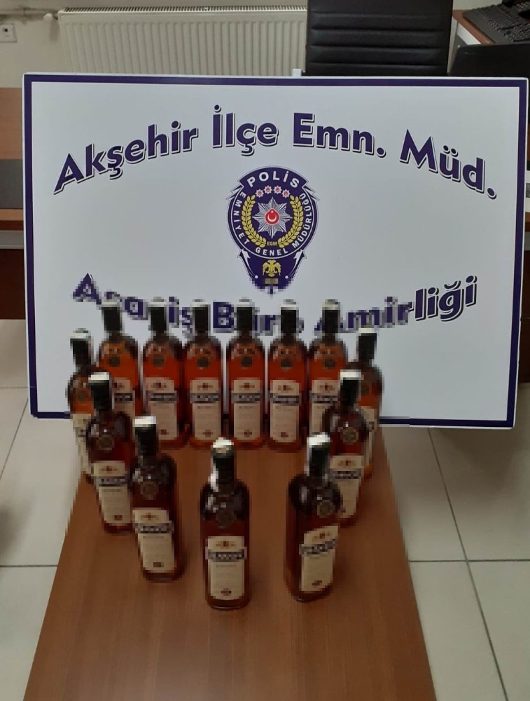 Akşehir’de sahte içki denetimi 