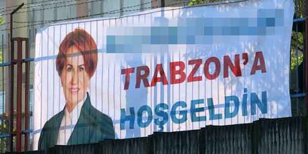 Akşener bu pankartla karşılandı
