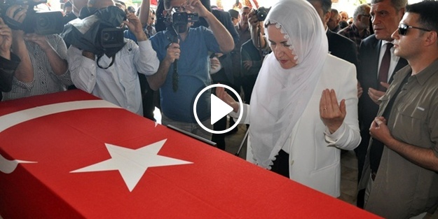 Akşener şehit cenazesine katıldı