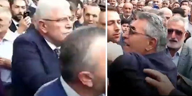 Akşener'in ziyaretinde yine skandal görüntüler! İYİ Partililer protesto eden vatandaşa saldırdı