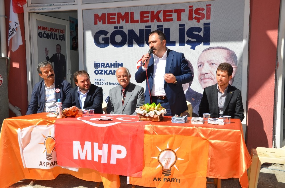 Aksoy, Akseki’de Türel ve Özkan için destek istedi 