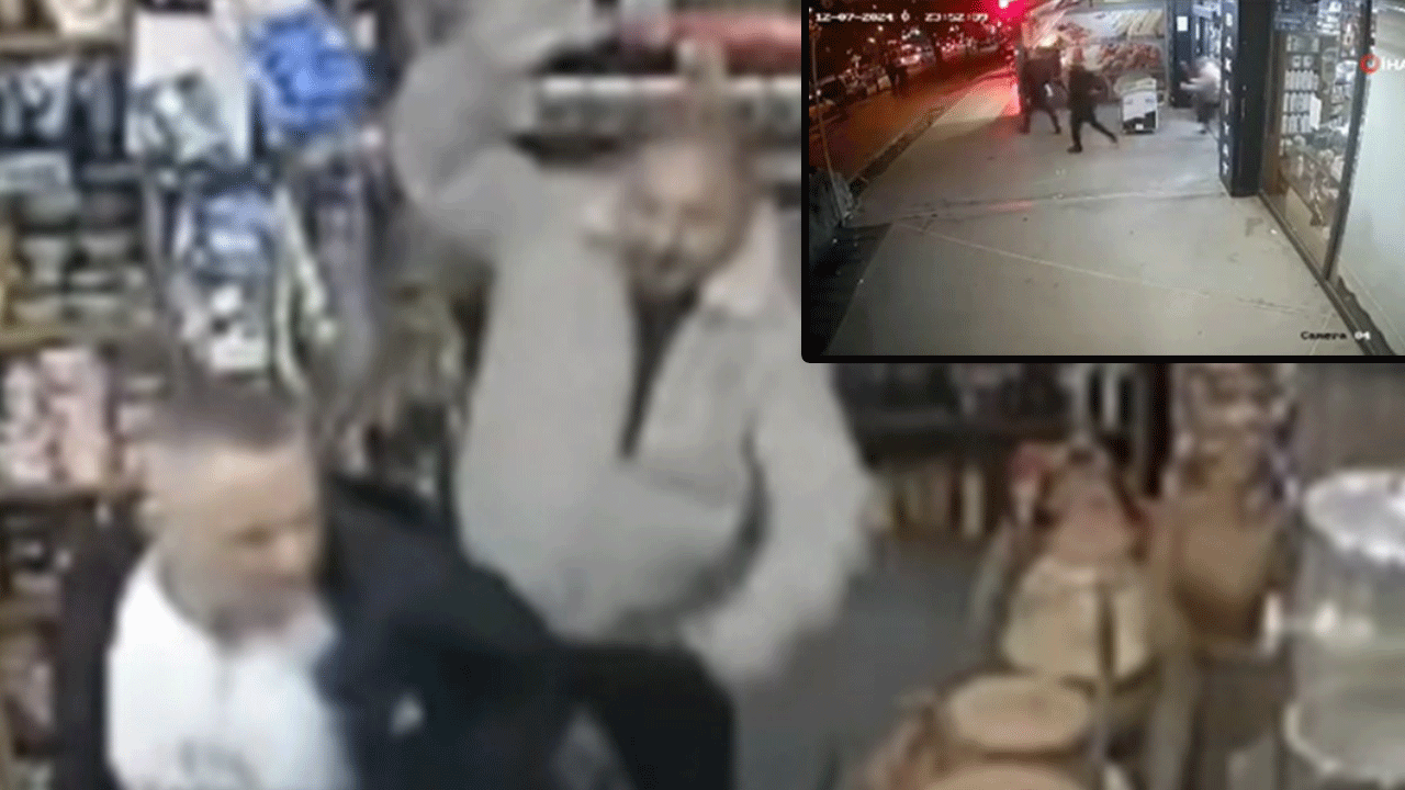 Aktarda hırsıza beyzbol sopalı dayak kamerada!