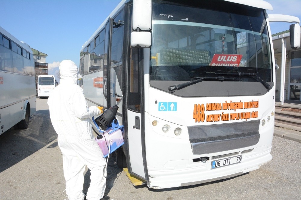 Akyurt’un her köşesinde dezenfekte çalışması yapılıyor 