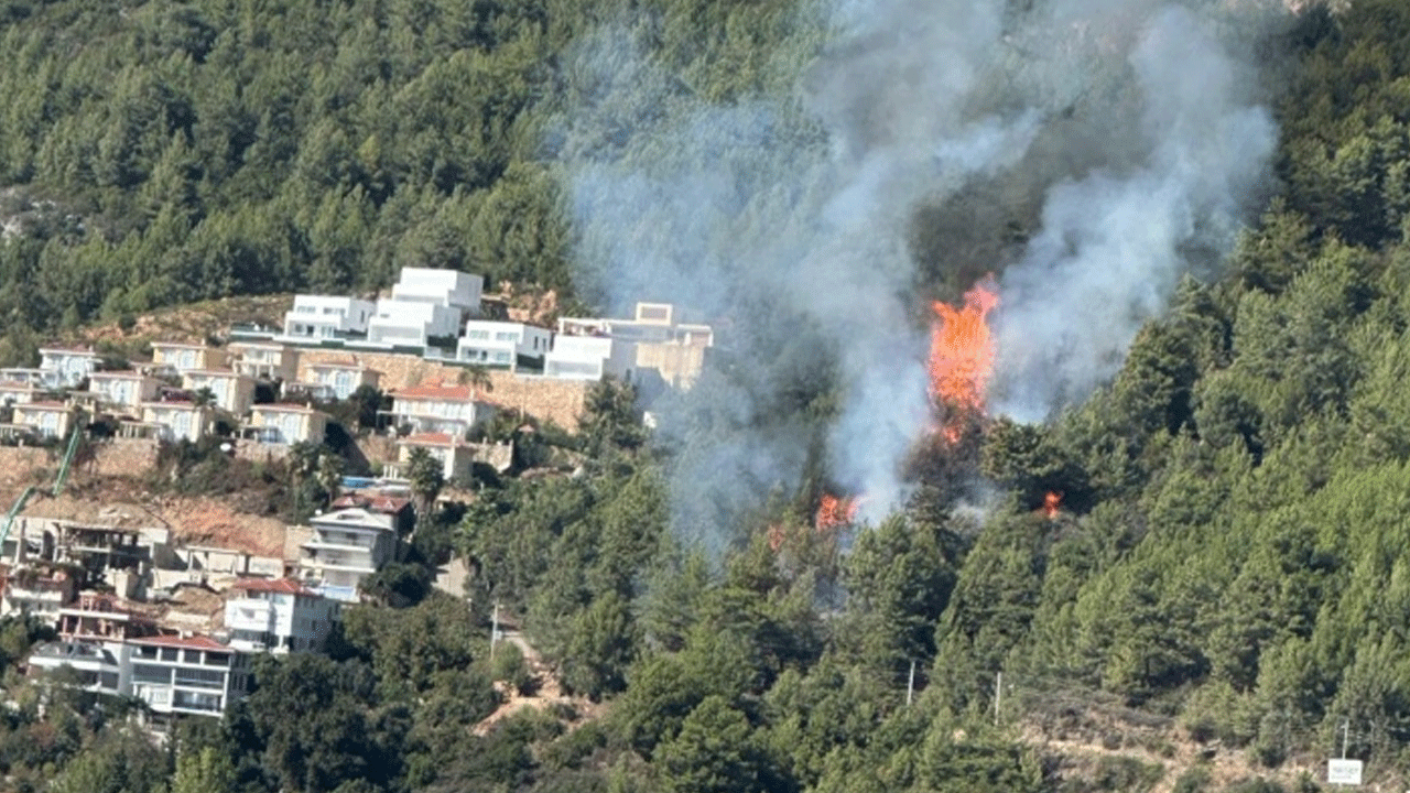 Alanya'da korkutan orman yangını kontrol altına alındı!