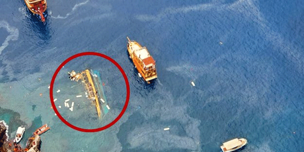 Alanya'da turist teknesi alabora oldu