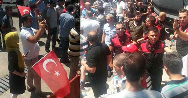 Alçak subaya hastanede tepki