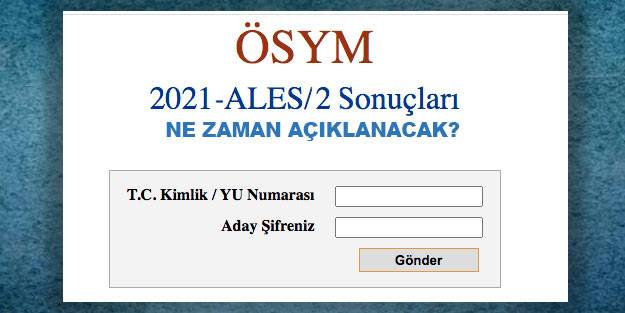 ALES sonuçları sorgulama ekranı ! ALES sınav sonuçları (2021 ALES/2 ne zaman açıklanacak?