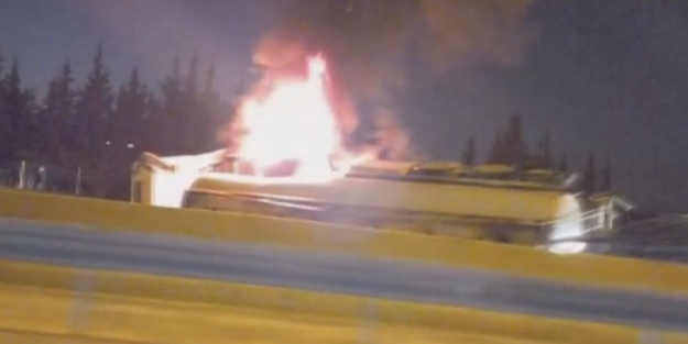 Alev topuna dönen vidanjör böyle patladı