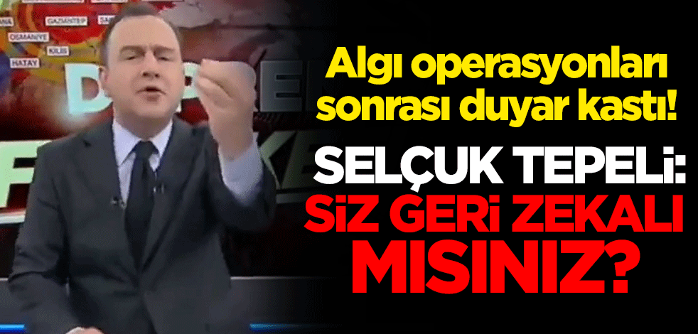Algı operasyonları sonrası duyar kastı! Selçuk Tepeli: Siz geri zekalı mısınız?