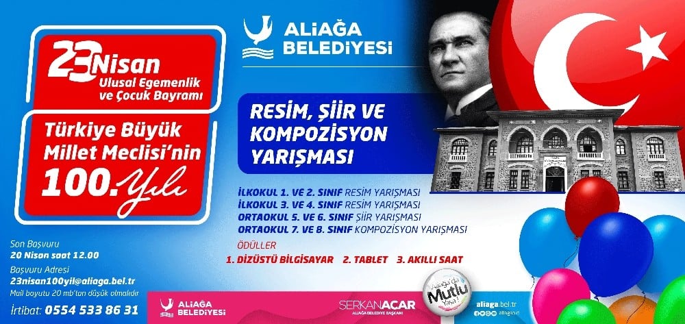 Aliağa Belediyesinden çocuklara 23 Nisan sürprizi 