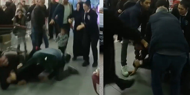 Alışveriş merkezinde yumruk yumruğa birbirlerine girdiler! Kavga gerekçesi 'pes' dedirtti