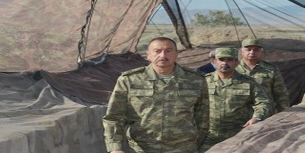 Aliyev cephe hattını inceledi