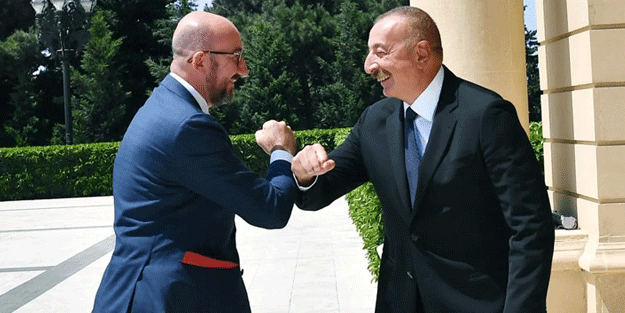 Aliyev, Charles Michel ile görüştü