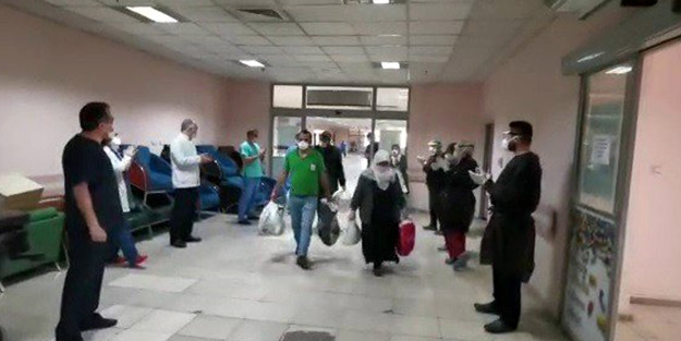 Alkışlarla uğurlandılar! Koronavirüste sevindiren görüntü