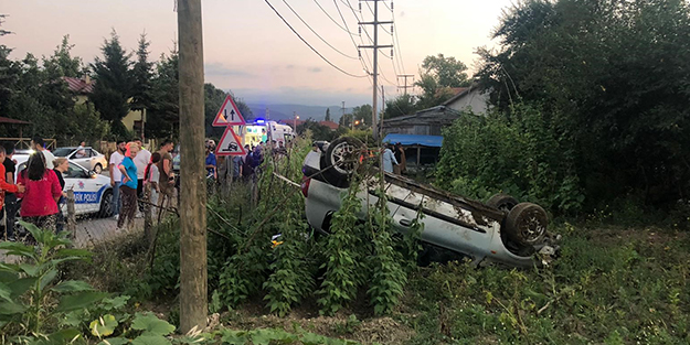 Alkol illetinin sonucu! Otomobiliyle takla attı