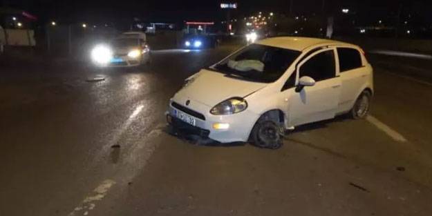 Alkollü araç kullanan sürücü karşı şeride geçti