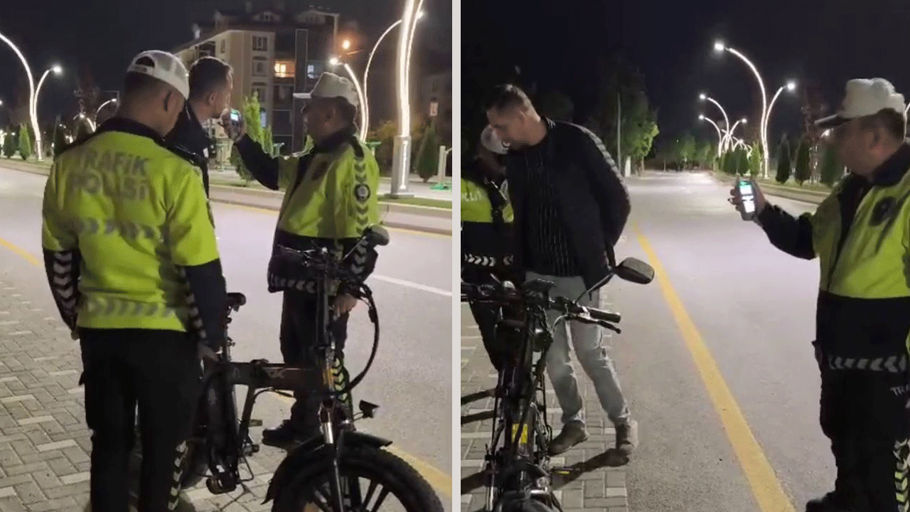 Alkollü bisiklet sürücüsüne 18 bin lira ceza kesen polis: Alkollü eşek bile kullanamazsın!