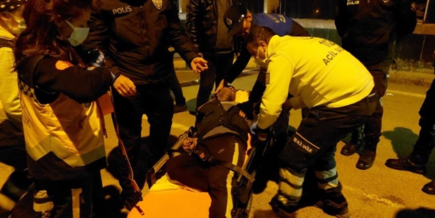 Alkollü şahıs, hem kendisini hem trafiği tehlikeye attı