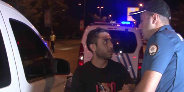 Alkollü sürücü rezaleti! Polise zorluk çıkardı