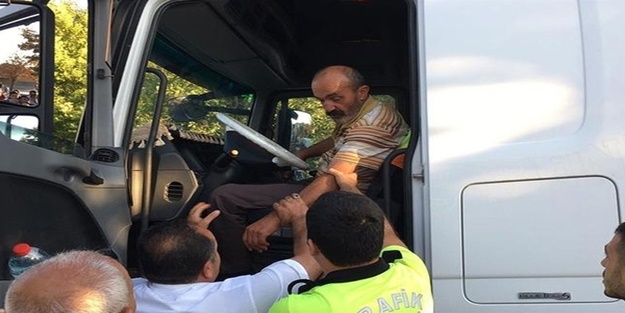 Alkollü TIR sürücüsü herkesi hayrete düşürdü!