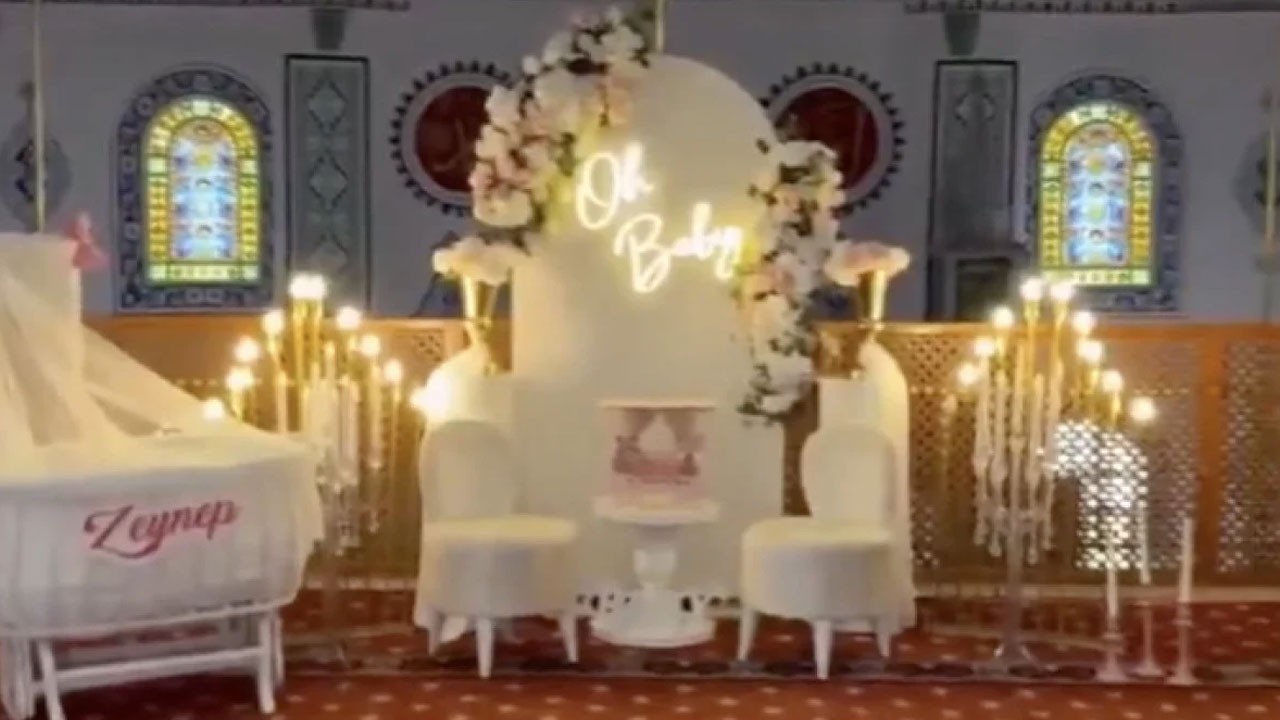 Allah akıl fikir versin... Camide baby shower partisi!