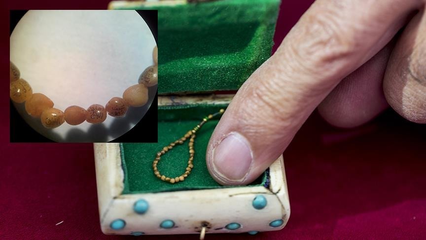 Allah'ın 99 ismini '33 incir çekirdeği'ne sığdırdı!