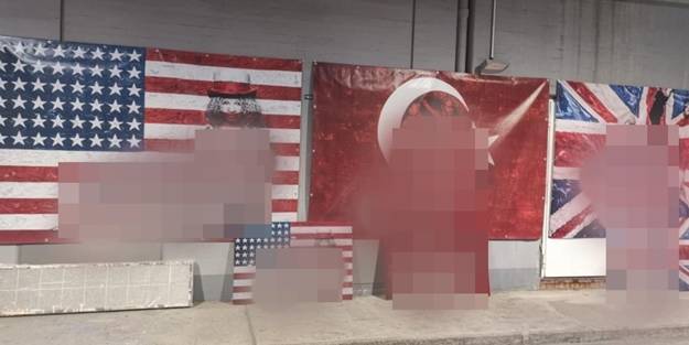 Alman gavurundan Türk bayrağına skandal hakaret!