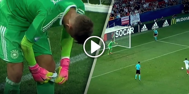 Alman kaleciden ilginç taktik