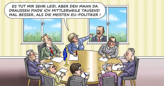 Alman karikatürist Erdoğan'ı böyle çizdi!