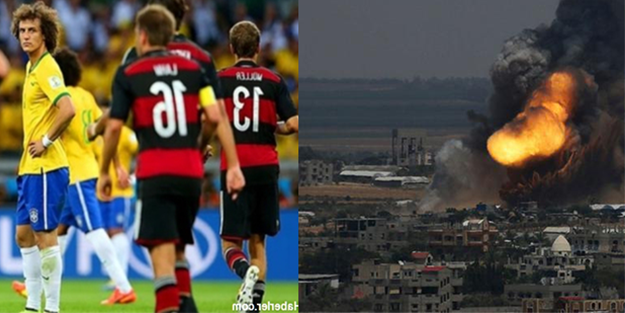 Almanya-Brezilya maçı Filistin’e atılan 400 ton bombadan çok ses getiriyor
