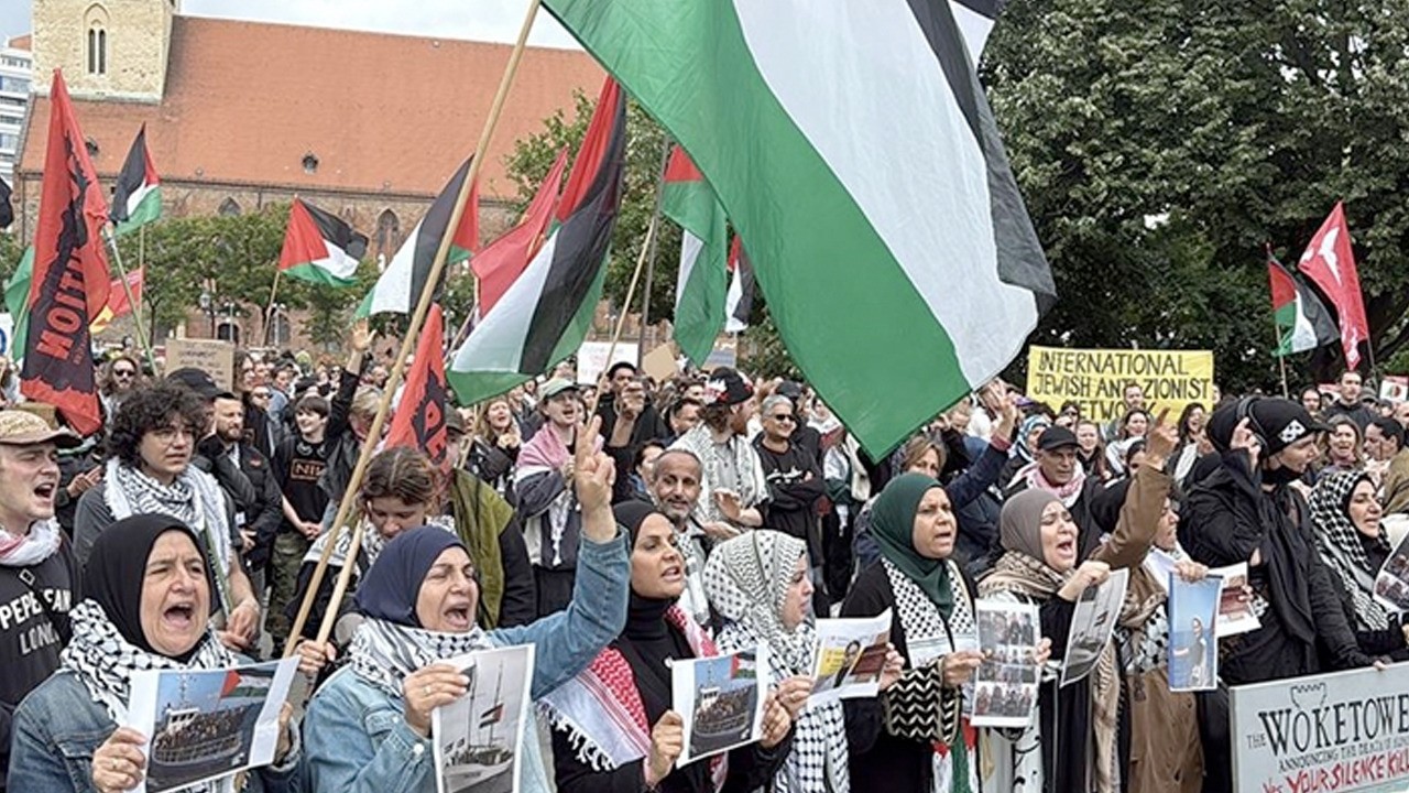 Almanya ve Fransa'da İsrail'e tepki! Göstericilerin İsrail açıklaması