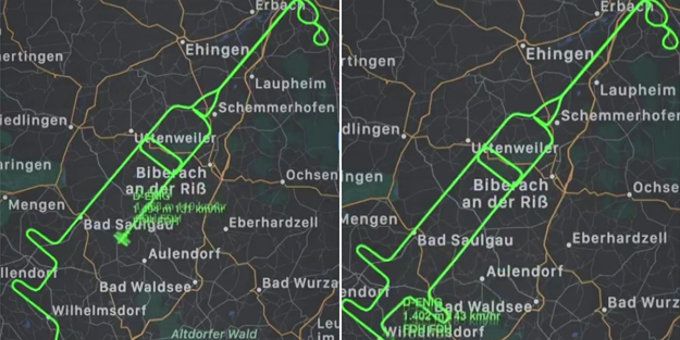 Pilottan gökyüzüne anlamlı mesaj