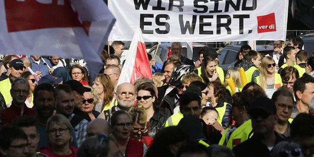 Almanya'da grevler ülke çapında!