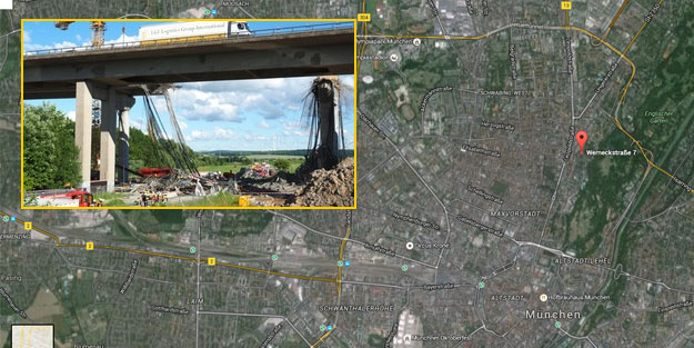 Almanya'da köprü çöktü