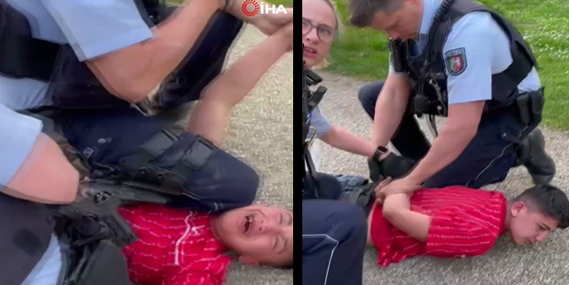 Almanya'da Türk çocuğa polis şiddeti! Görüntüler Floyd’u hatırlattı