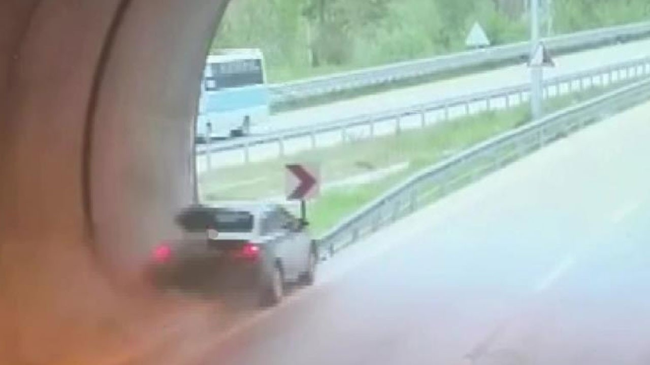 Amasya’da korkunç kaza! Tünel çıkışı bariyere saplandı