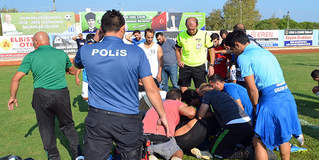 Amatör maçta sağlık skandalı! Hakem hayat kurtardı