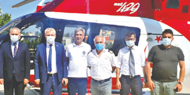 Ambulans helikopter acil hastalara hızır gibi yetişiyor