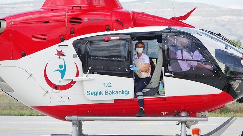 Ambulans helikopter, bu kez Bingöl'de imdada yetişti