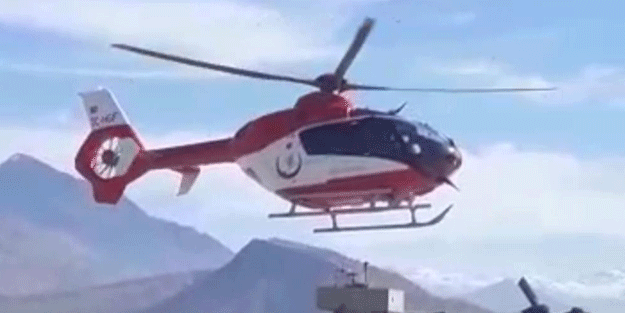 Ambulans helikopter Hakkari'de havalandı