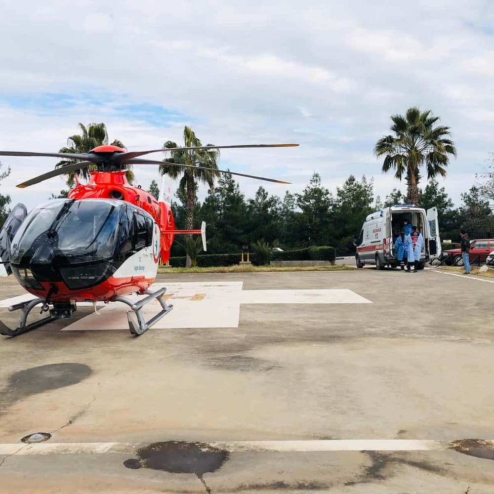 Ambulans helikopter Tuğçe bebek için havalandı 
