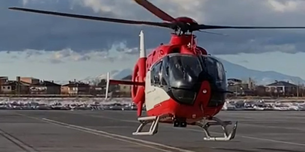 Ambulans helikopter Van'daki hamile kadın için havalandı