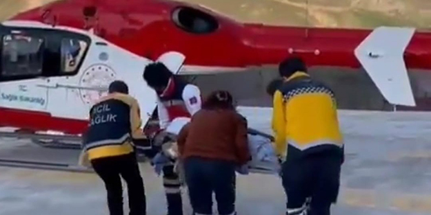 Ambulans helikopter Van'daki hasta için havalandı