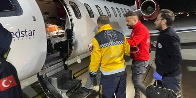 Ambulans uçak 3 aylık bebek için havalandı