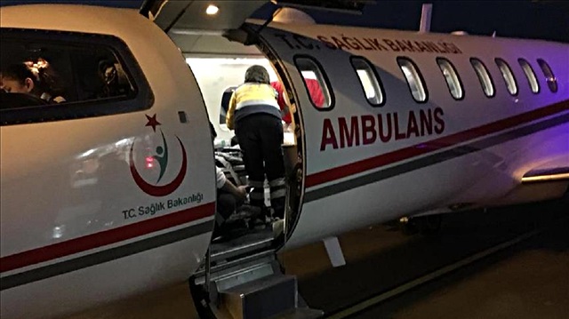 Ambulans uçak Emir için havalandı