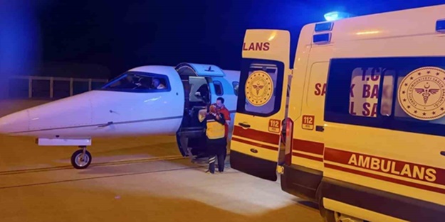 Ambulans uçak, küçük çocuk için havalandı