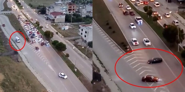 Driftçilere gözaltı! Araçlar men edildi