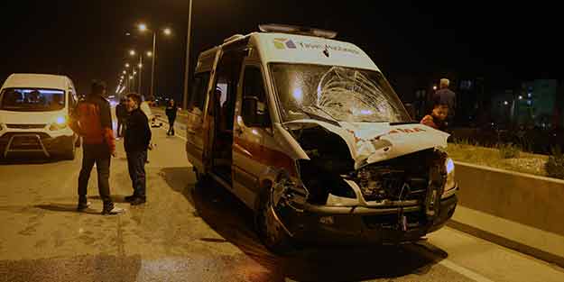 Ambulansın çarptığı adam can verdi!